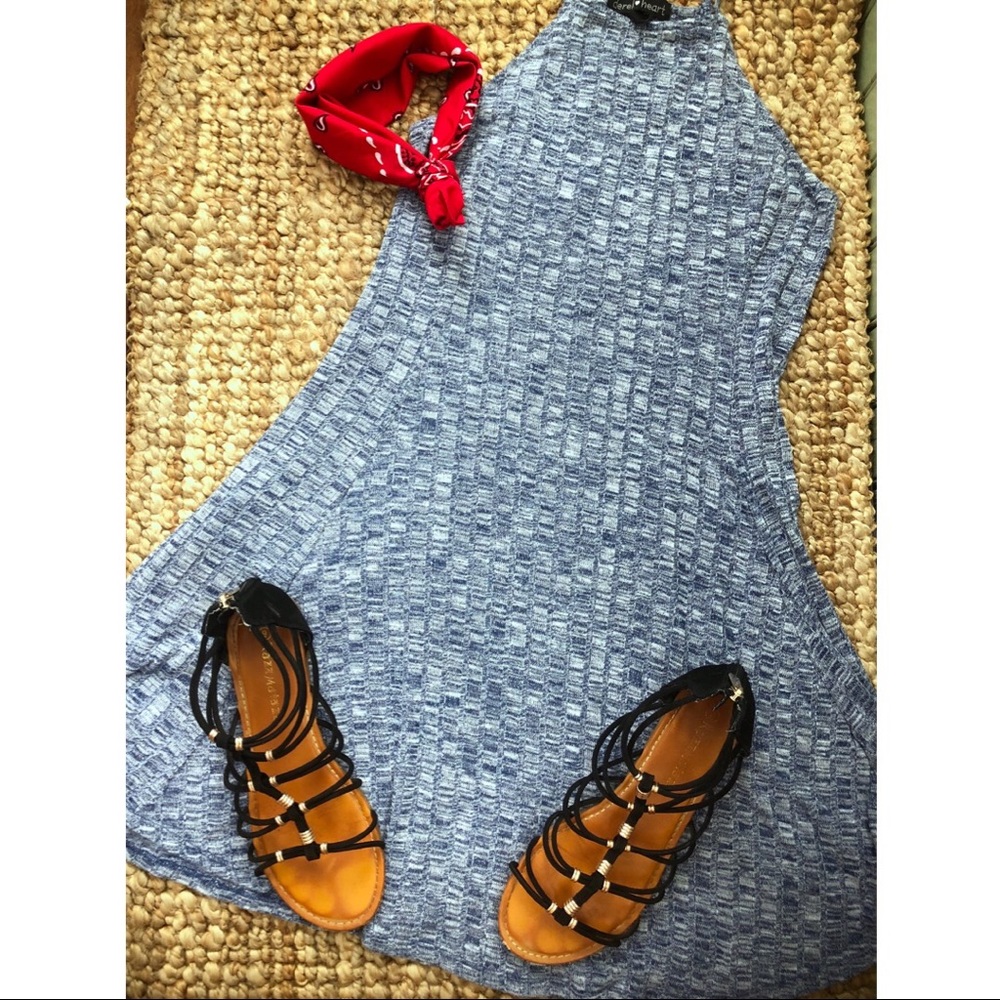 Blue-grey summer dress